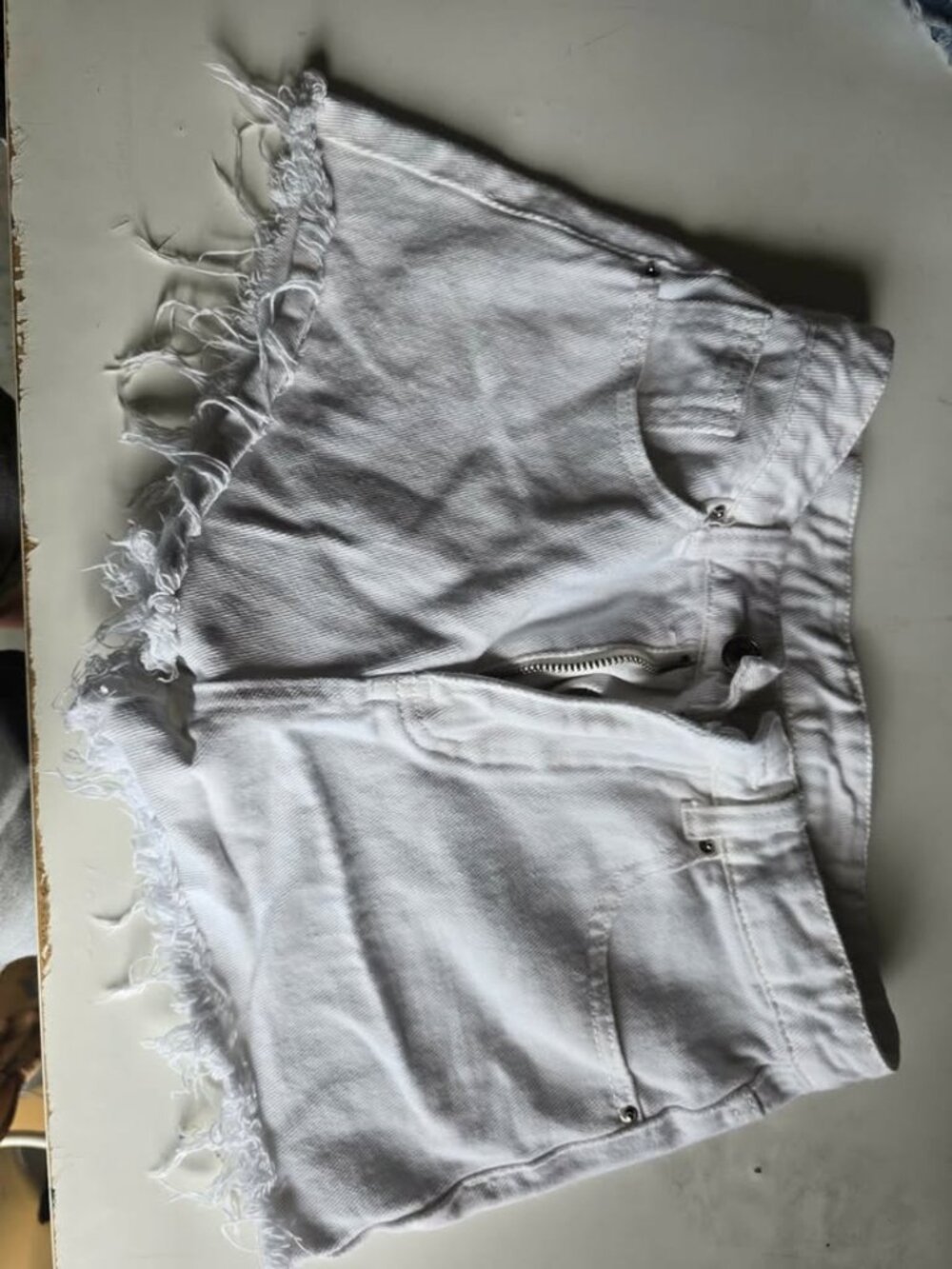 SHEIN White Denim Shorts